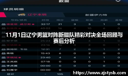 11月1日辽宁男篮对阵新疆队精彩对决全场回顾与赛后分析
